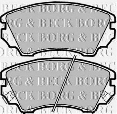 BORG & BECK bbp2047 -  Комплект тормозных колодок, дисковый тормоз